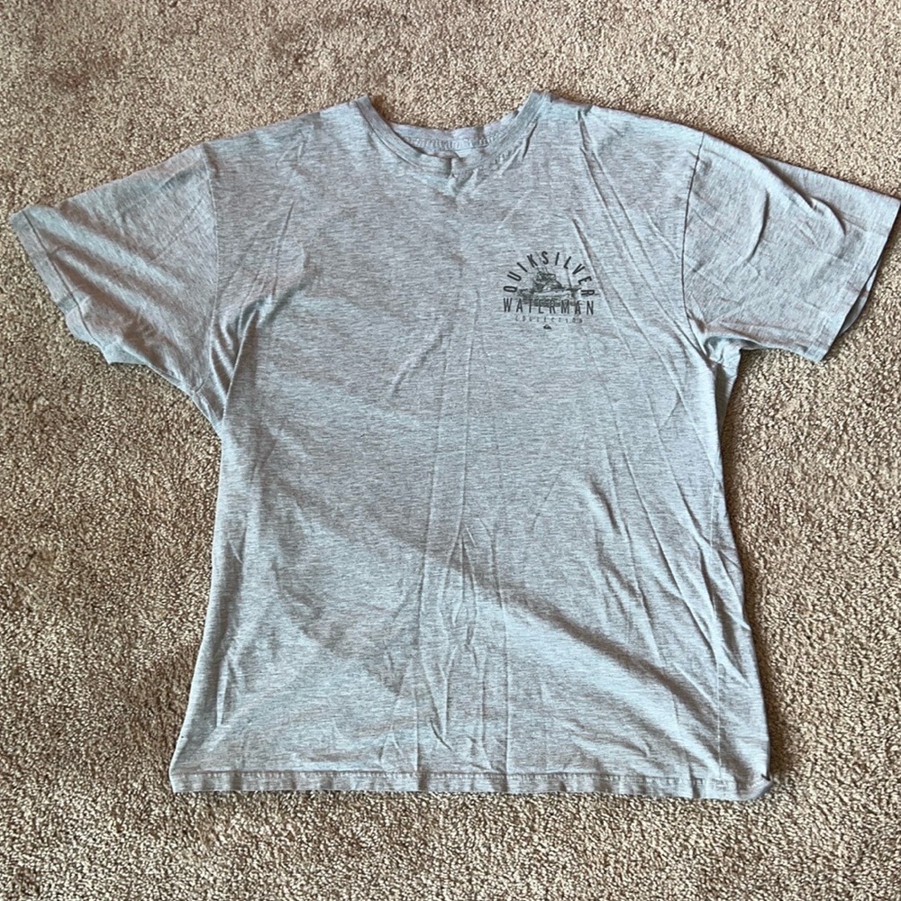 Quiksilver Gray Ship logo Short Sleeve Shirt